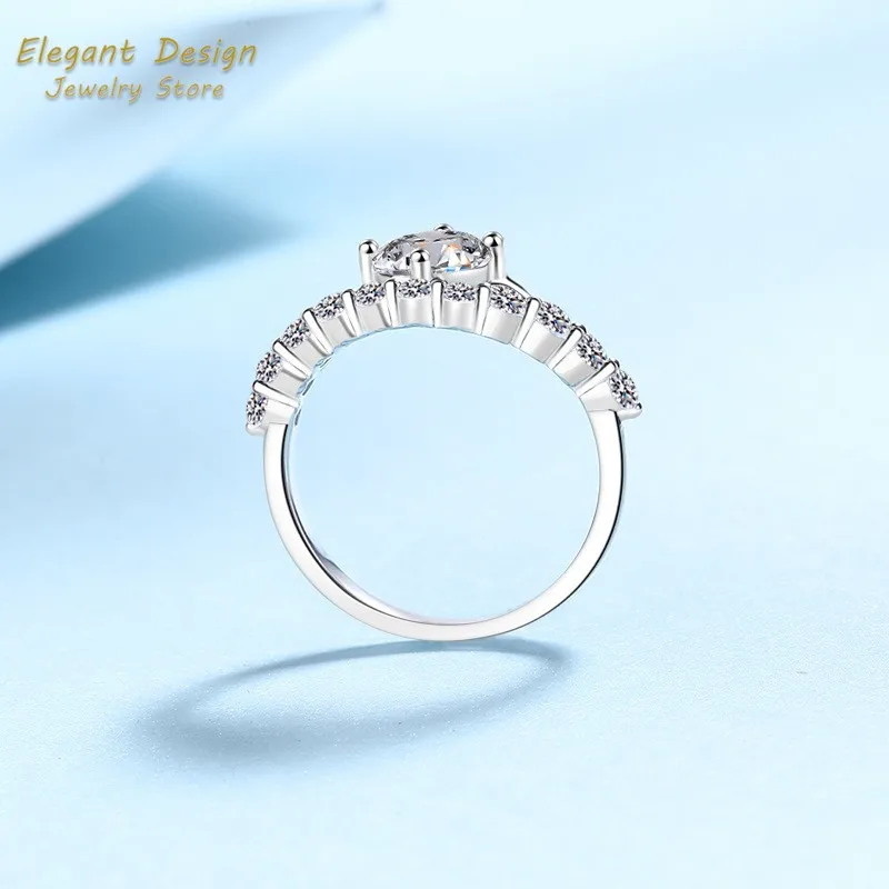 Crown of Love Platinum Pt950 W - Moissanite Engagement Ring 1 Carat 评论和价格