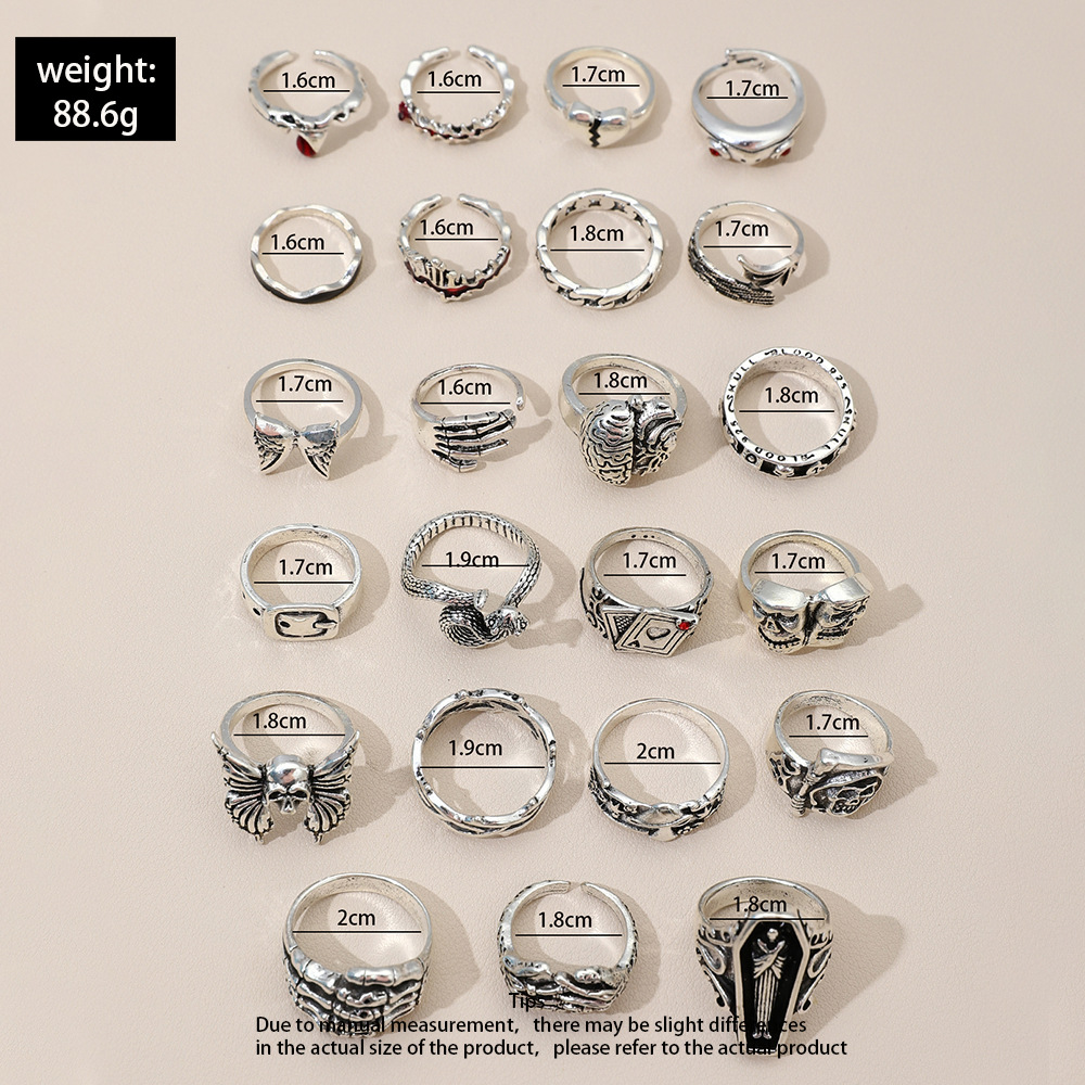 23Pcs Punk Geometric Knuckle F - Vintage Punk Knuckle Rings Set 评论和价格
