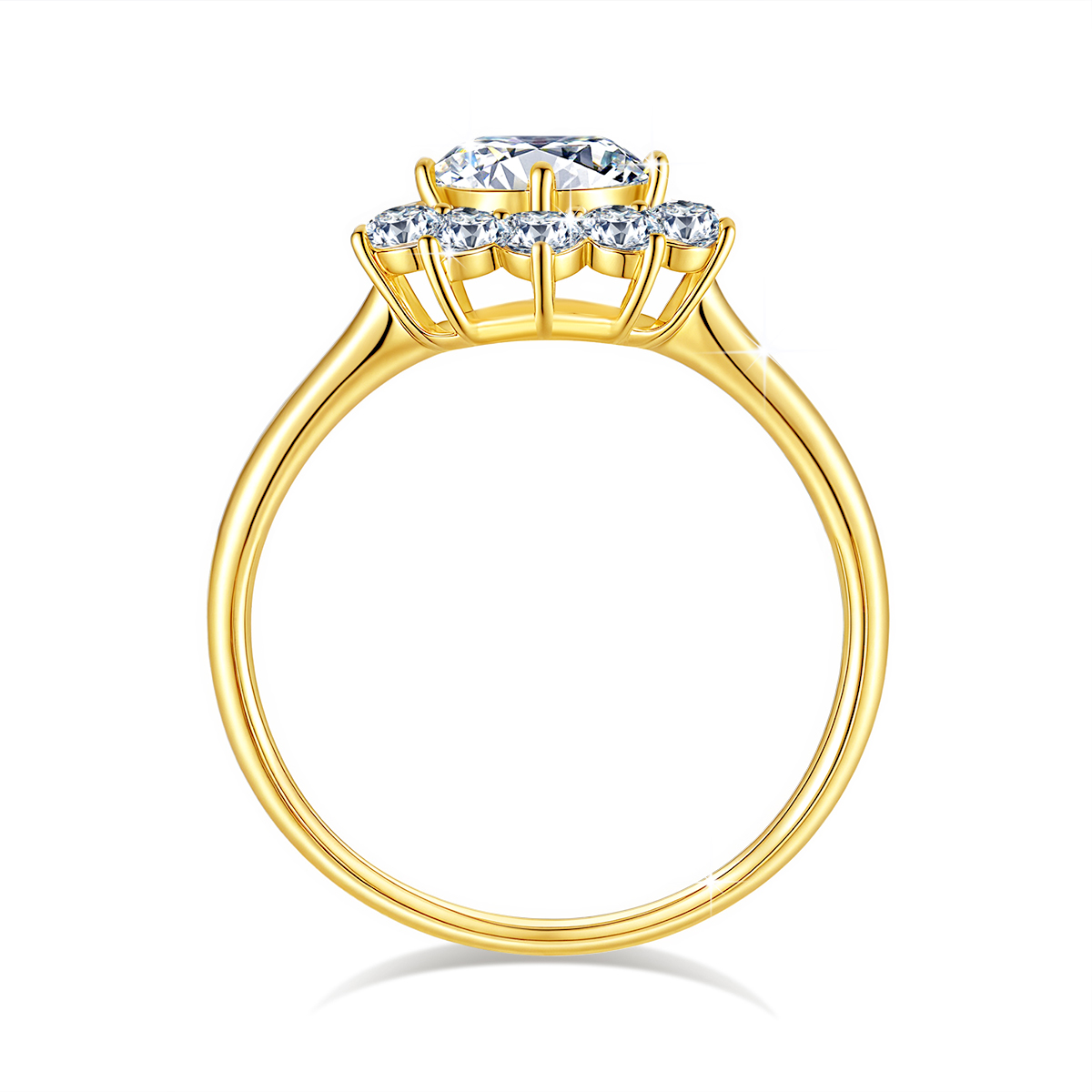 Szjinao 100% Real 14k Gold Flo - Moissanite Engagement Ring 1 Carat 评论和价格