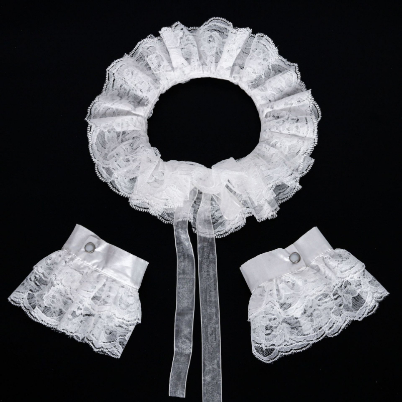 Vintage Lace Ruff Collar & Lac - Necklaces 评论和价格