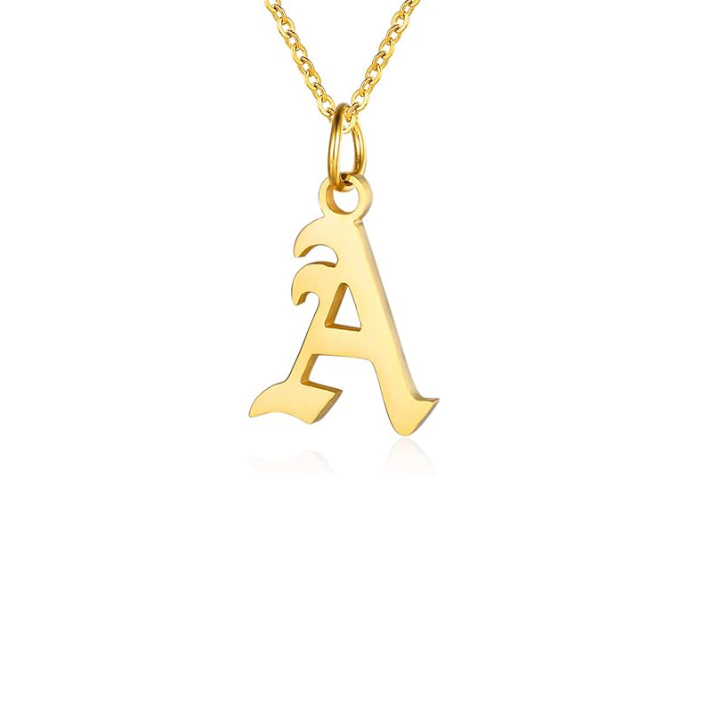 Letter Necklaces for Women Per - Initial Letter Necklace 18K Gold 评论和价格